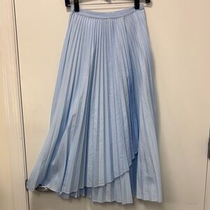 ALL CLOTHING- SKIRTS- LADDER POPLIN SKIRT POPLIN PLEATED MAXI SKIRT